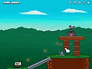 Down The Rabbit Hole puzzle game, cute rabbit collecting carrots, free online physics game