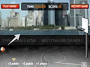 Playing Nice Shots Basketball Challenge, a free online game focused on scoring baskets within a 4-minute timer.