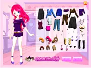 Screenshot of Bella Dress Up free online game featuring a stylish model with dark hair wearing a glamorous, shimmering evening gown and elegant accessories.