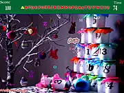 Screenshot of the Kids Decor Room Hidden Alphabets game, showing a colorful room with an alphabet letter circled.