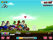 Urban Bike Race 3D motorcycle racing game, bike using a speed booster, upgrading a motorbike for performance