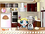 Simple Recipes Cooking game screenshot showing a kitchen counter with ingredients scattered around a blender, ready to be dragged in for a recipe