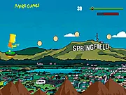 Bart Simpson rescuing Lisa Simpson from aliens in a free online game at PlayArcadeHub