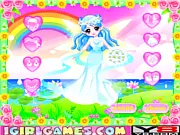 Cutie Fairy's Wedding Dress game image showing a beautiful fairy in a white bridal gown and veil
