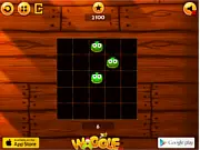 Screenshot of the Waggle HD puzzle game board showing colored hexagonal or square pieces arranged for a challenging logic move.
