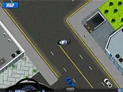 911 Rescue Teams game featuring a police car, fire truck, and ambulance in a city setting