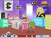 Lady Gaga Fan Bedroom Interior Design game, decorating a room online for free