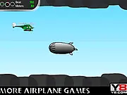 Helix Commando free game screenshot of a military helicopter flying through a narrow gap between red walls