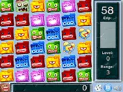 Folder Mania Plus online game screen showing colored folders and zombie icons on a grid