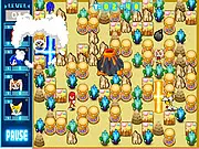 Sonic BomberMan free online game on PlayArcadeHub, Sonic dropping a bomb in a maze