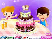 Play Best Birthday Cake Maker free online game; three-tiered cake decorating and design game
