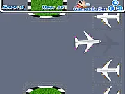 Screenshot of LAX Airbus Parking free simulation game with large jet on the airport tarmac