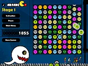 Screenshot of Ghosruns Match 3 Puzzle game board showing three or more matching spooky-themed colored tokens aligned and ready to be cleared