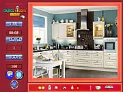 Cooking Room Hidden Object game screenshot, finding items in a kitchen online