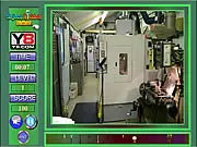 Screenshot of the Workshop Hidden Objects game showing a messy workbench with tools like hammers, wrenches, and screws scattered across a wooden surface