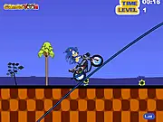 Super Sonic Extreme Biking free online motorcycle stunt game with Sonic the Hedgehog