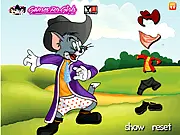 Tom Dress Up free online cartoon game featuring the cat Tom from Tom and Jerry in a funny costume