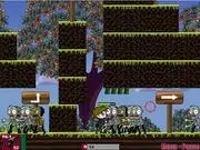 Zombie Village free online survival game on PlayArcadeHub - player character with a gun fighting a horde of infected zombies