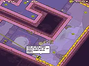 Screenshot of the character rolling through a maze in the Swindler puzzle adventure game online