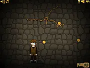 Play Dungeon Breaker free online, physics puzzle game, cut the chains to collect the key and coins on PlayArcadeHub