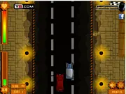 Free Retro Car Rush game online: Vintage vehicle racing through old town streets while avoiding traffic and collecting speed power-ups.