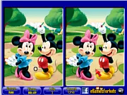 Mickey Mouse 6 Differences game image showing two nearly identical pictures of classic Mickey Mouse characters for comparison