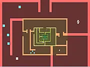 Play Fracuum free online, trippy pixel maze shooter game, collect money and shoot baddies on PlayArcadeHub