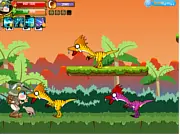 Adventure King free online action game hero Qike battles dinosaurs zombies monsters