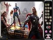 Play Hidden Numbers Avengers free online, hidden object game featuring Marvel heroes on PlayArcadeHub