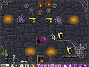 Screenshot of Mad Skeletons online game showing a Frankenstein character attempting to pack several ragdoll skeletons into a coffin using a complex mechanism