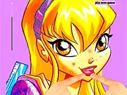 Stella Acne game screenshot showing Princess Stella and a close-up of skin blemishes that need to be cleared, promoting free online play