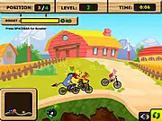 Pooh Friendly Race game screenshot, Winnie the Pooh and friends racing with speed boosters, free cartoon racing game