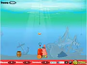 Patrick's Burger Shoot free online arcade game launching a burger into the sky