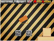 Constructore 2 free online physics puzzle game on PlayArcadeHub, building a construction to guide the red object