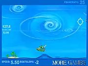 The Return To Pearl Harbor free online boat racing game, rubberboat jumping over a wave, Boat Slope physics challenge