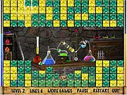 Magical Recipe Puzzle free online game screenshot, match-3 boxes of the same color to clear the level, play medieval alchemy puzzle game