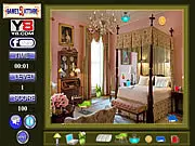 Screenshot of Bedroom Hidden Objects game, find the hidden items online free