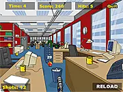 Sniper Paintball free online shooting game on PlayArcadeHub - scope crosshair aiming at a colored paintball target