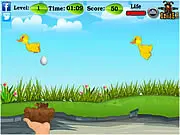 Falling Eggs and Chicks free online arcade game catching score challenge PlayArcadeHub