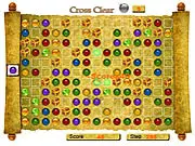 Cross Clear free Match 3 puzzle game screenshot showing colorful balls and special box blocks in the grid