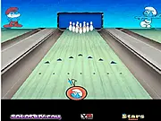 Smurfs Bowling game screenshot, play free online bowling game with Smurfs characters, free sports game for kids