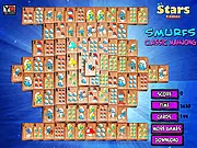 Smurfs Classic Mahjong free online puzzle game with Smurfs characters on PlayArcadeHub
