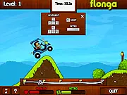 Crazy Golf Cart racing game, play free online stunt driving game, upgrade golf cart in the garage, jump ramps in the forest