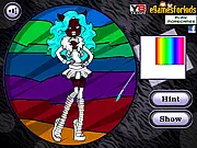 Clawdeen Wolf Coloring free online Monster High game character