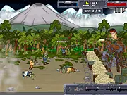 Free online survival shooter game Left To Die with a soldier fighting monsters in a dark jungle