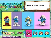 Smurfs Colours Memory free online game testing memory and color sequence recall