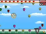 Play Alien Shooting free online game screenshot, shooting different colored aliens, reflex test arcade game on PlayArcadeHub