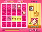 Screenshot of JWKK Memory Game showing a grid of face-down cards and a few pairs that have been successfully matched and removed.