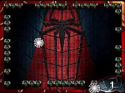 Spiderman Lines free online game graphic showing Spider-Man's icon navigating a maze of black lines to reach a spider web.