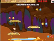 Play Phineas and Ferb: Underworld Adventure free online, collecting colored spheres in a cartoon cave platformer game.